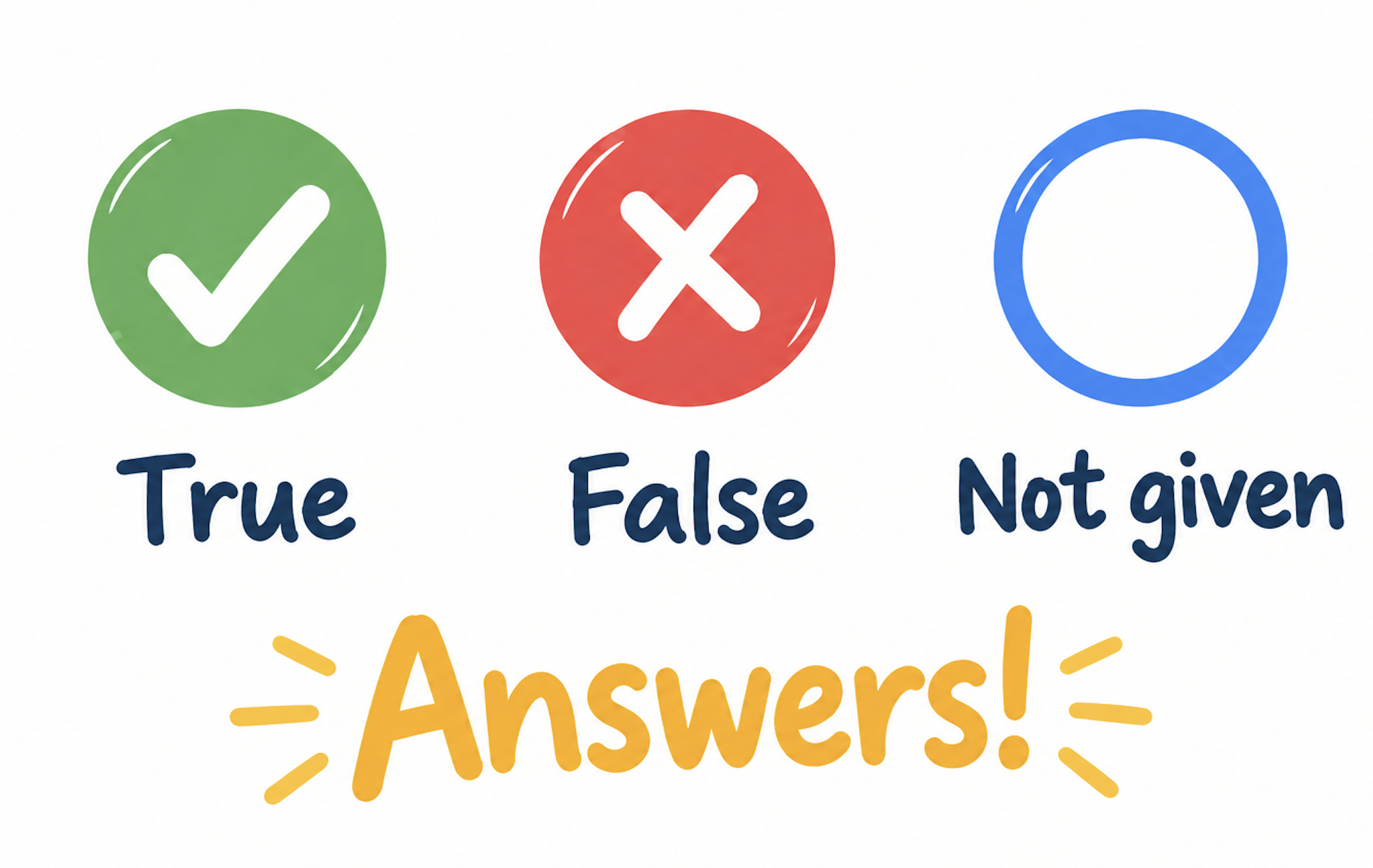 True False Not Given — ответы